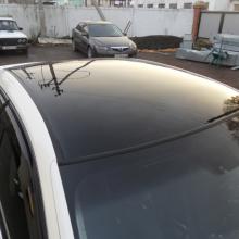 Оклейка крыши автомобиля пленкой с эффектом панорамы.