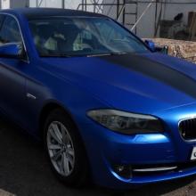 BMW оклейка синий матовый металик, цвет до - черный
