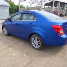 Chevrolet синий матовый металлик, полная оклейка, цвет до - синий глянец